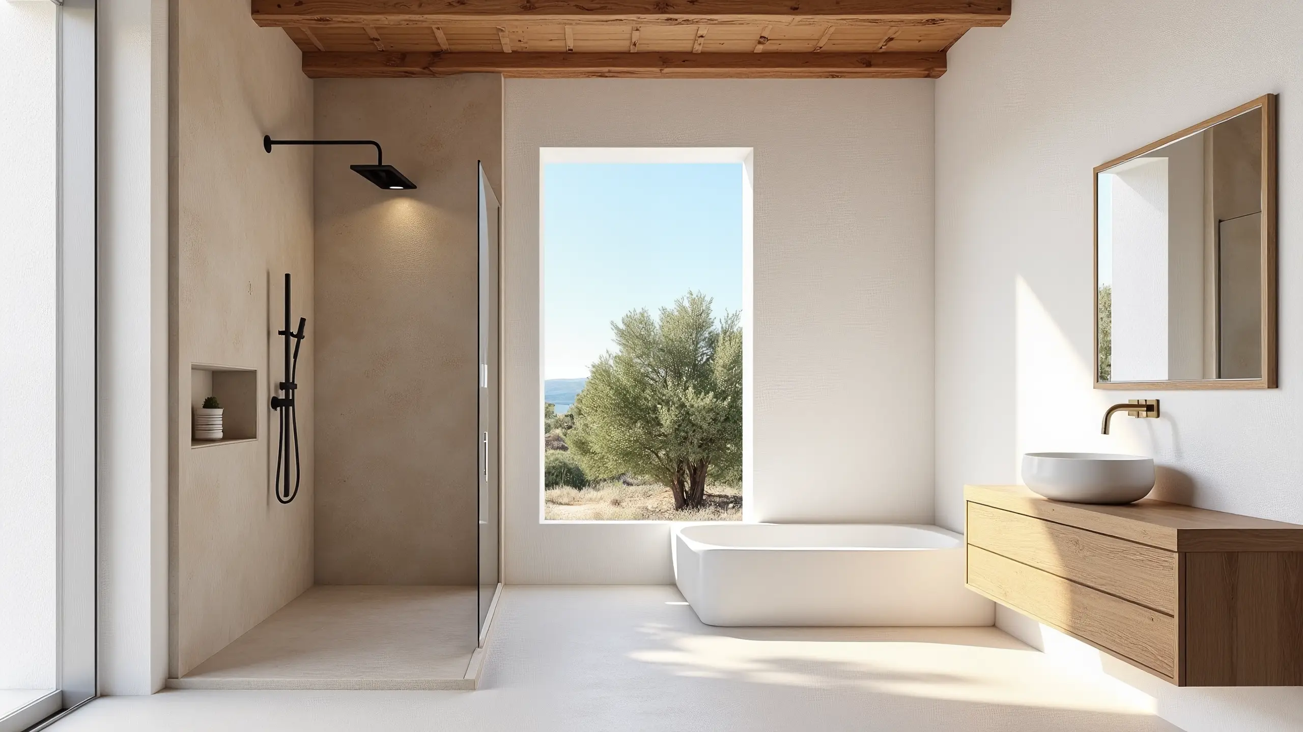 Instalación de plato de ducha extraplano antideslizante