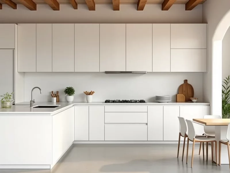 Modern open-plan kitchen renovation with island in Ibiza